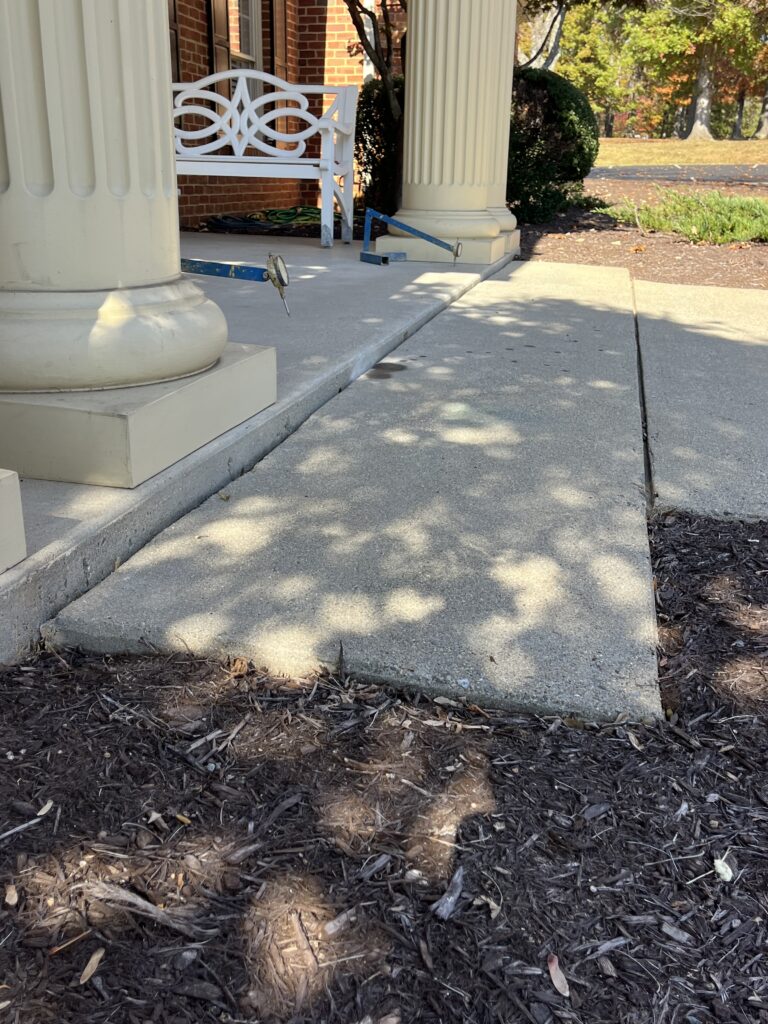 XCEL Concrete Leveling Before of step